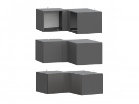 Антресоль (АН50+АН75+планка) Эккервуд (графит) в Толмачёво - tolmachyovo.mebel-nsk.ru | фото