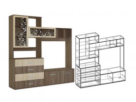 Центральная секция Альтернатива в Толмачёво - tolmachyovo.mebel-nsk.ru | фото