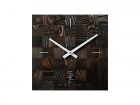 Часы настенные SLT 5195 CHESS BLACK WOOD в Толмачёво - tolmachyovo.mebel-nsk.ru | фото