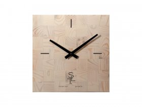Часы настенные SLT 5196 CHESS WHITE WOOD в Толмачёво - tolmachyovo.mebel-nsk.ru | фото