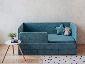 Диван-кровать Happy (бирюзовый) в Толмачёво - tolmachyovo.mebel-nsk.ru | фото