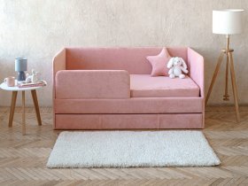 Диван-кровать Happy (коралловый) в Толмачёво - tolmachyovo.mebel-nsk.ru | фото