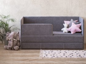 Диван-кровать Happy (темно-серый) в Толмачёво - tolmachyovo.mebel-nsk.ru | фото