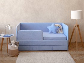 Диван-кровать Happy (васильковый) в Толмачёво - tolmachyovo.mebel-nsk.ru | фото