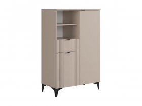 Комод 2 Рич (кашемир/фрапучино матовый/черный) в Толмачёво - tolmachyovo.mebel-nsk.ru | фото