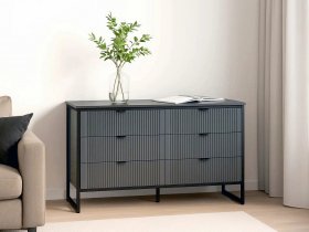 Комод 6 ящиков Нора (металл бруклин/графит) в Толмачёво - tolmachyovo.mebel-nsk.ru | фото