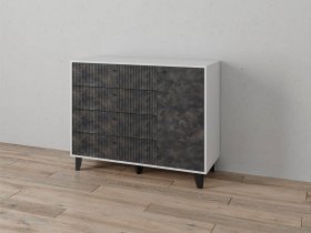 Комод «Катрин-13» (белый/мальта грей) в Толмачёво - tolmachyovo.mebel-nsk.ru | фото