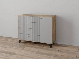 Комод «Катрин-13» (дуб крафт серый/серый) в Толмачёво - tolmachyovo.mebel-nsk.ru | фото