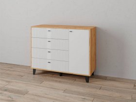 Комод «Катрин-13» (дуб крафт золотой/карбон фарфор) в Толмачёво - tolmachyovo.mebel-nsk.ru | фото