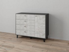 Комод «Катрин-13» (графит/мальта) в Толмачёво - tolmachyovo.mebel-nsk.ru | фото