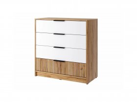 Комод КМ-001 Ивис (дуб крафт золотой/белый) в Толмачёво - tolmachyovo.mebel-nsk.ru | фото