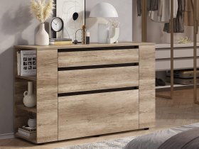 Комод КМ-06 Энигма (венге/дуб каньон) в Толмачёво - tolmachyovo.mebel-nsk.ru | фото