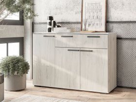 Комод Стандарт-4 NEW (дуб крафт белый) в Толмачёво - tolmachyovo.mebel-nsk.ru | фото
