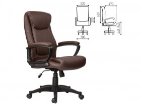 Кресло офисное BRABIX Enter EX-511, коричневое в Толмачёво - tolmachyovo.mebel-nsk.ru | фото