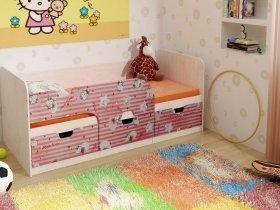 Кровать детская с ящиками 1,86 Минима Hello Kitty в Толмачёво - tolmachyovo.mebel-nsk.ru | фото