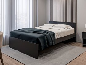 Кровать двуспальная 1,4м Бруклин СБ-3353 (диамант серый) в Толмачёво - tolmachyovo.mebel-nsk.ru | фото