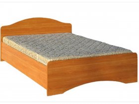 Кровать двуспальная 1,6м-1 (круглая спинка) в Толмачёво - tolmachyovo.mebel-nsk.ru | фото