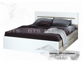 Кровать двуспальная 1,6 м  Наоми КР-11 в Толмачёво - tolmachyovo.mebel-nsk.ru | фото