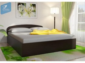 Кровать двуспальная 1,6м с подъем. мех. (венге) в Толмачёво - tolmachyovo.mebel-nsk.ru | фото