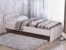 Кровать односпальная 80 с низкой спинкой (ясень шимо светлый) в Толмачёво - tolmachyovo.mebel-nsk.ru | фото