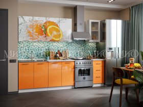Кухонный гарнитур Апельсин в Толмачёво - tolmachyovo.mebel-nsk.ru | фото