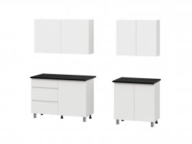 Кухонный гарнитур Эккервуд (2,0м) (SAFE) (белый) в Толмачёво - tolmachyovo.mebel-nsk.ru | фото