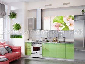 Кухонный гарнитур Яблоневый цвет в Толмачёво - tolmachyovo.mebel-nsk.ru | фото
