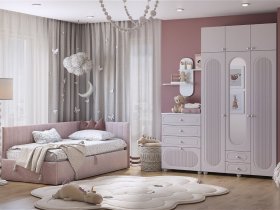 Модульная детская Милана (белое дерево/сакура) в Толмачёво - tolmachyovo.mebel-nsk.ru | фото