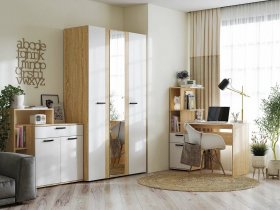 Модульная детская Санса (дуб сонома/белый) в Толмачёво - tolmachyovo.mebel-nsk.ru | фото