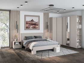Модульная спальня Люмо (кашемир) в Толмачёво - tolmachyovo.mebel-nsk.ru | фото