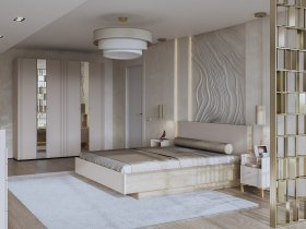 Модульная спальня Одетта (дуб эндгрей/меланж) в Толмачёво - tolmachyovo.mebel-nsk.ru | фото
