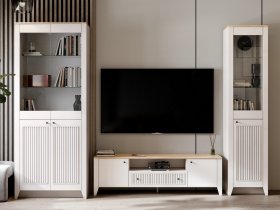 Модульная стенка Валенсия в Толмачёво - tolmachyovo.mebel-nsk.ru | фото