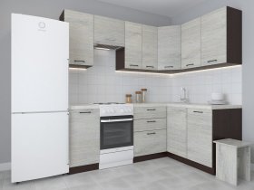 Модульная угловая кухня 1,4м*2,1м Лада (пикард) в Толмачёво - tolmachyovo.mebel-nsk.ru | фото