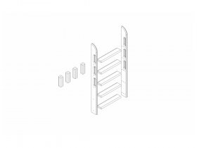 Пакет №10 Прямая лестница и опоры для двухъярусной кровати Соня в Толмачёво - tolmachyovo.mebel-nsk.ru | фото