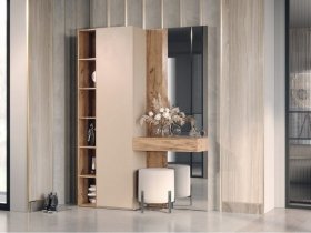 Прихожая Ева (кашемир/дуб вотан) в Толмачёво - tolmachyovo.mebel-nsk.ru | фото