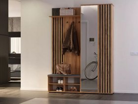 Прихожая Марракеш (дуб вотан/цемент темный) в Толмачёво - tolmachyovo.mebel-nsk.ru | фото
