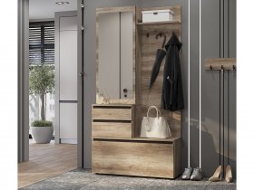 Прихожая ПР-04 Энигма (венге/дуб каньон) в Толмачёво - tolmachyovo.mebel-nsk.ru | фото