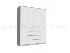 Шкаф 1600 с ящиками Челси (белый) в Толмачёво - tolmachyovo.mebel-nsk.ru | фото