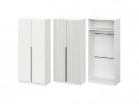 Шкаф ШК-100 Эккервуд (белый) в Толмачёво - tolmachyovo.mebel-nsk.ru | фото