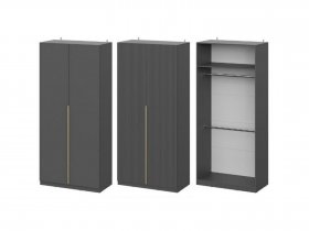 Шкаф ШК-100 Эккервуд (графит) в Толмачёво - tolmachyovo.mebel-nsk.ru | фото