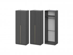 Шкаф ШК-75 Эккервуд (графит) в Толмачёво - tolmachyovo.mebel-nsk.ru | фото