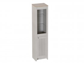 Шкаф-витрина однодверная Валенсия (гостиная) в Толмачёво - tolmachyovo.mebel-nsk.ru | фото