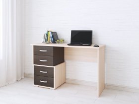 Стол письменный Сити-2 (венге/дуб молочный) в Толмачёво - tolmachyovo.mebel-nsk.ru | фото
