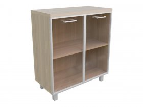Тумба 2 двери со стеклом (бронза) Президент-ПРО Пр502 в Толмачёво - tolmachyovo.mebel-nsk.ru | фото